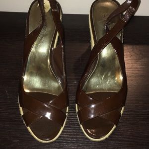 Franco Sarto Brown/Tan Wedges